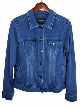 Liverpool | Dark Americana Blue Button Jean Jacket